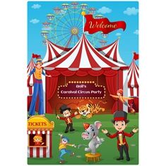 Party Supplies Carnival Circus Welcome Poster Board | Party Decoration